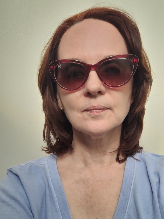 Maui Jim Accessories - Maui Jim Kalani Cat-Eye Sunglasses in Raspberry with Rose Polarized Lenses